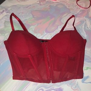 Red corset top